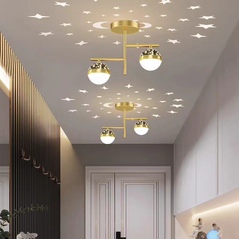 Madina Moderni LED Plafoniera LED Nero/Oro Stellato Corridoio/Camera da Letto