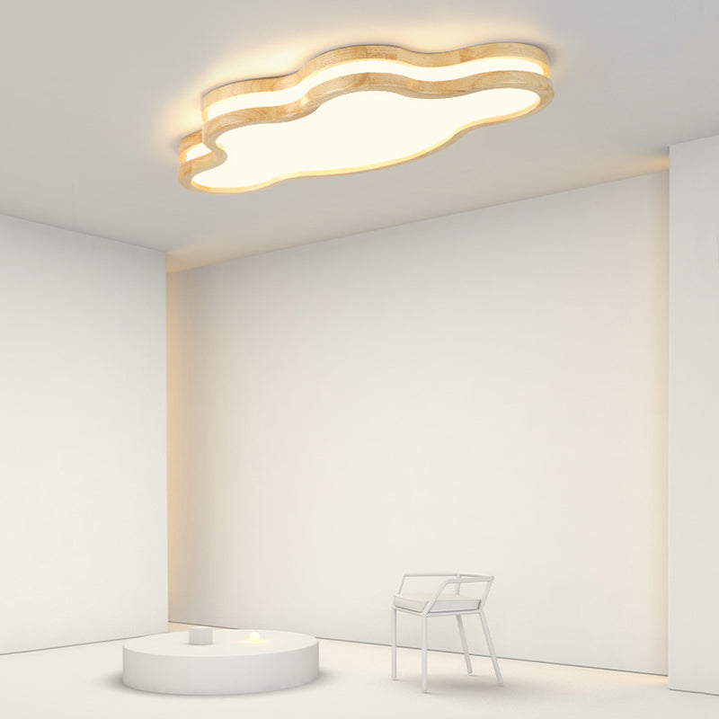 Minori Moderno LED Design Creativo Luna/Nube/Stella Plafoniera Legno Acrilico Soggiorno/Camera da Letto