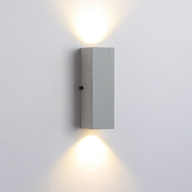 Orr Moderne LED Lampade da Esterno Cemento Bianco Quadrato Minimalista