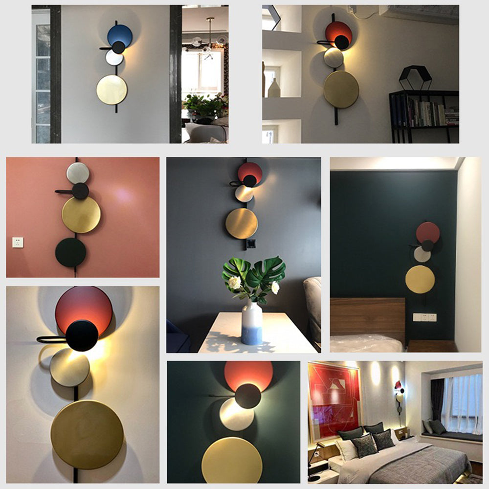 Emyr Moderne LED Applique S/L Rosa/Rosso/Verde/Blu Metallo Studio