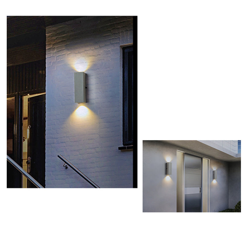 Orr Moderne LED Lampade da Esterno Cemento Bianco Quadrato Minimalista
