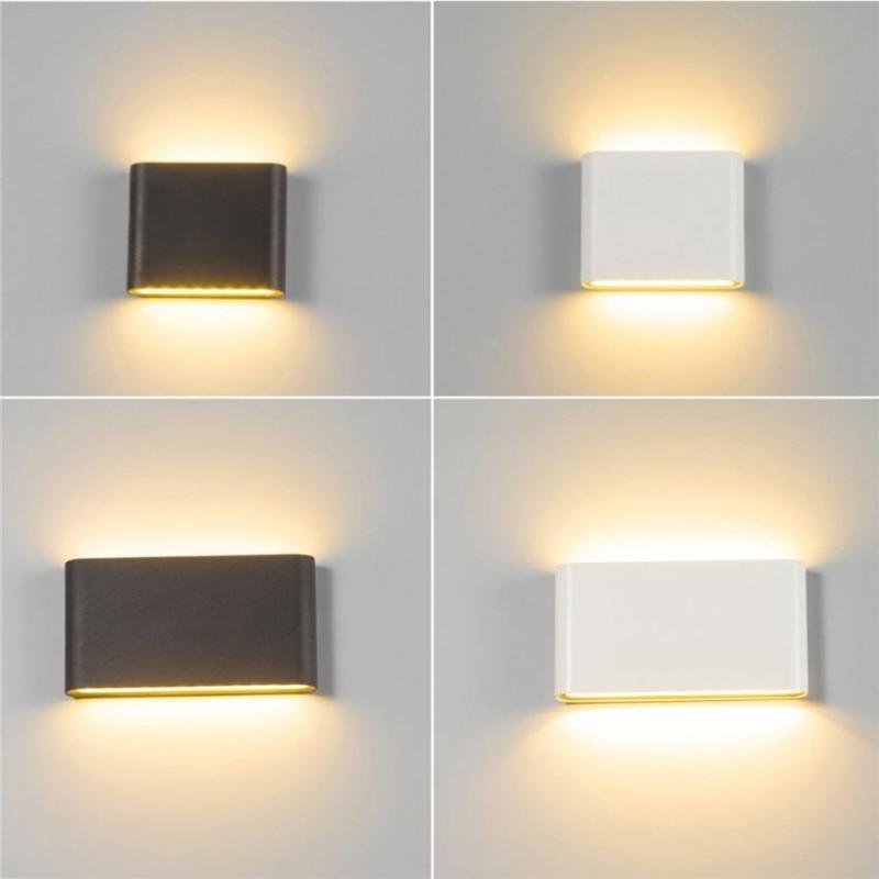 Orr Moderno Design LED Applique da Esterni Metallo Nero/Bianco Rettangolare Corridoio/Giardino