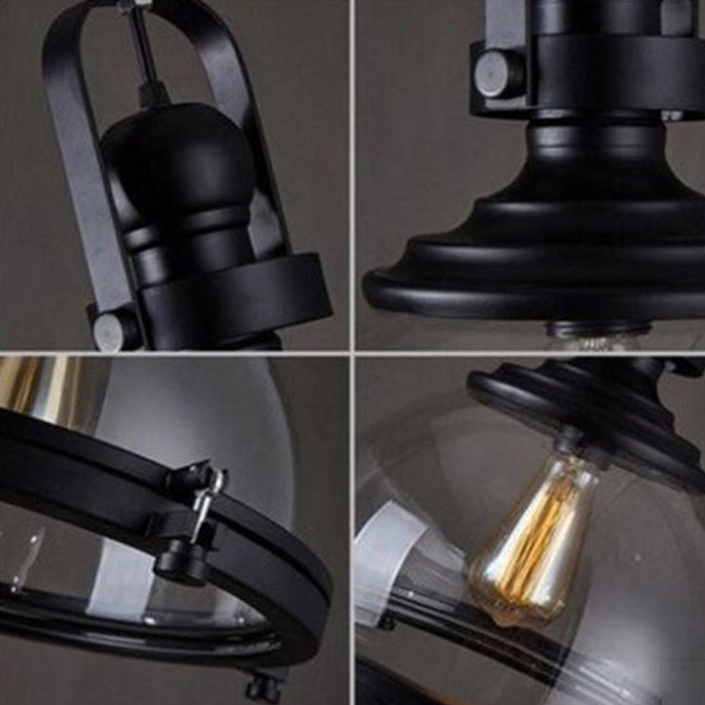 Alessio Retro LED Lampade a Sospensione Camera da Letto Nero Soggiorno/Camera da Letto