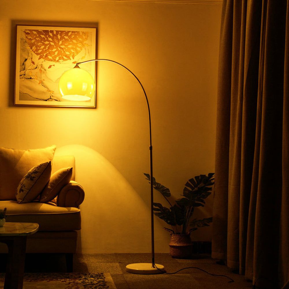 Salgado Moderne LED Alto/Arco Lampade da Terra Arancio/Bianco