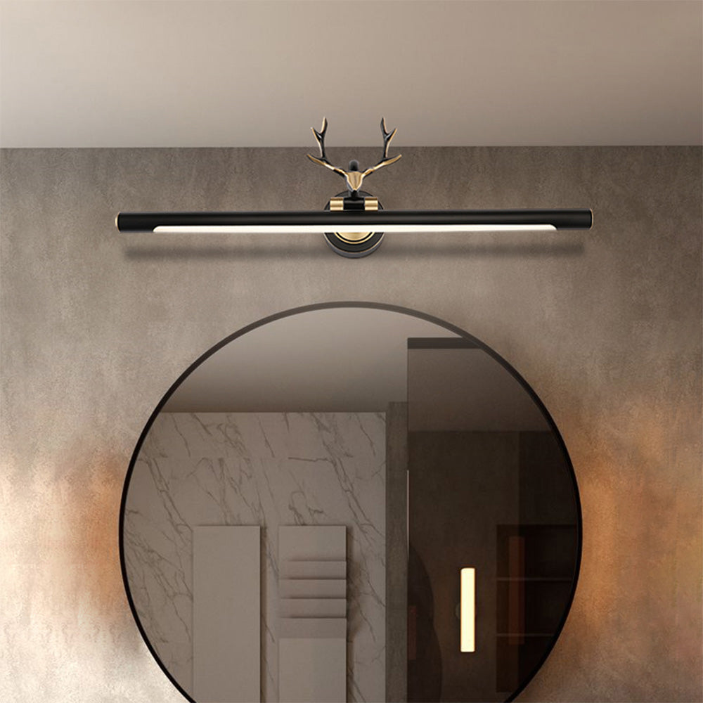 Leigh Moderno Design Cervo LED Applique Metallo Oro Specchio Bagno