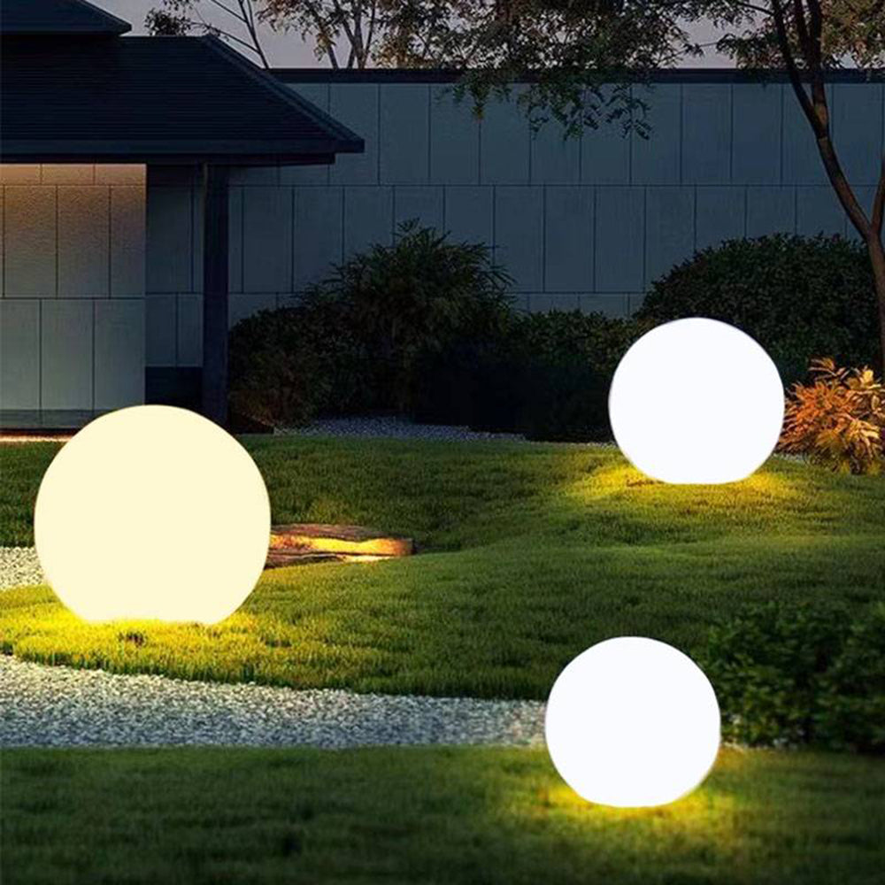 Elif Lampade da Esterno Minimalista Globo LED Resina Giardino