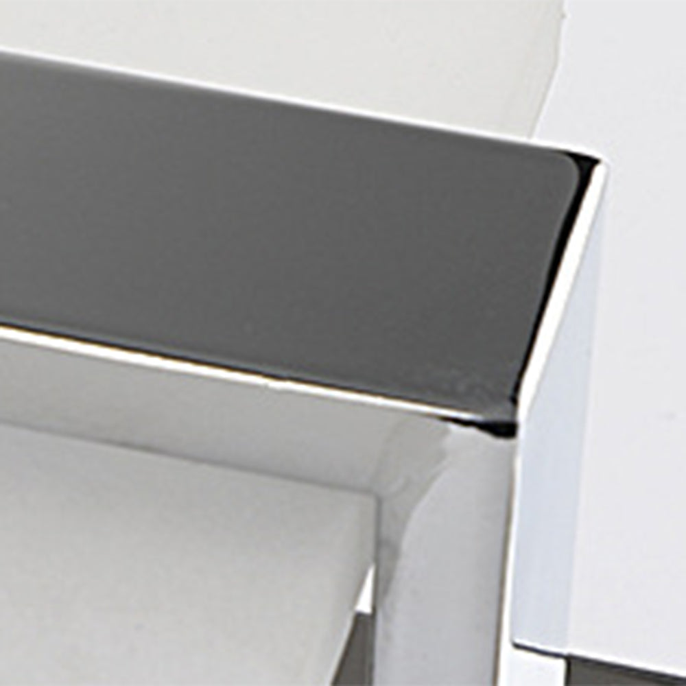 Leigh Moderni LED Applique Rettangolo Quadrato Anteriore Vanity Metallo Bianco Bagno