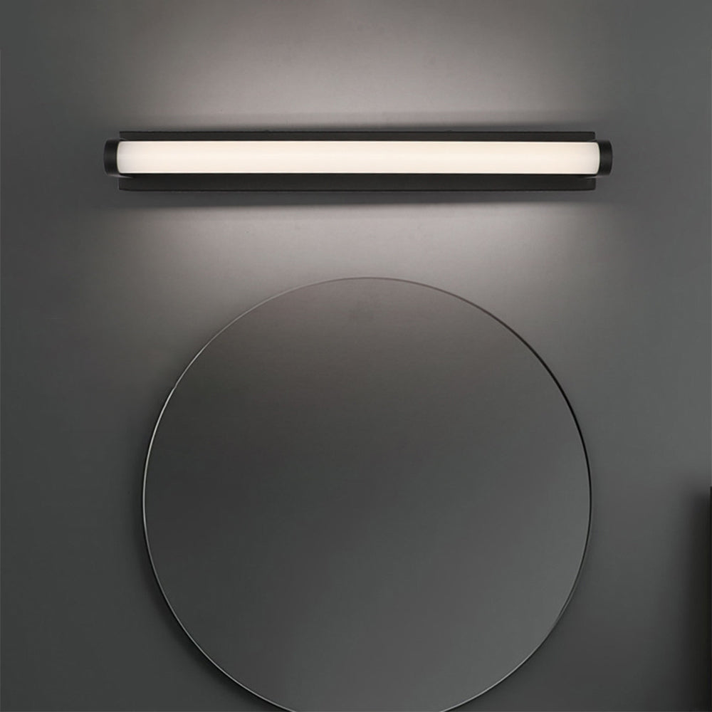 Leigh Minimalismo Classico LED Rettangolo Applique Metallo Nero Specchio Bagno