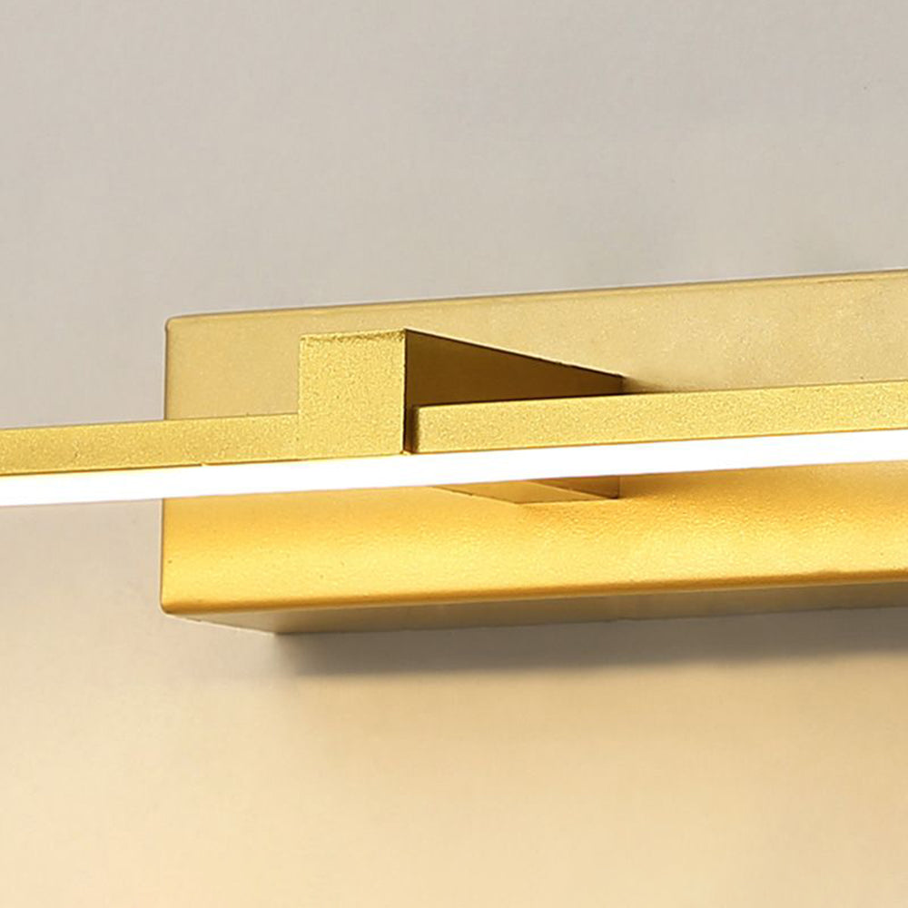 Leigh Moderno Lineare Classico LED Applique Metallo Oro Specchio Bagno