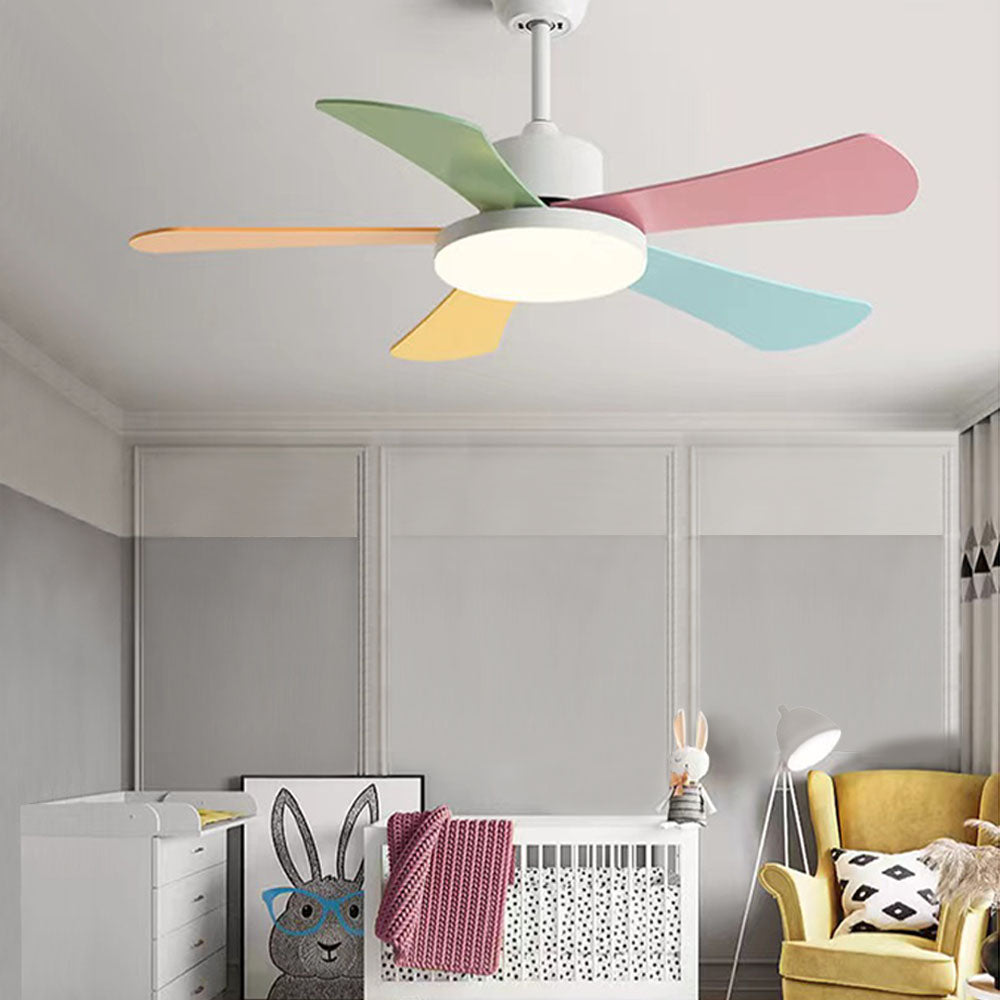Morandi Moderni LED Colorati Ventilatore a Soffitto Metallo/Acrilico Cucina