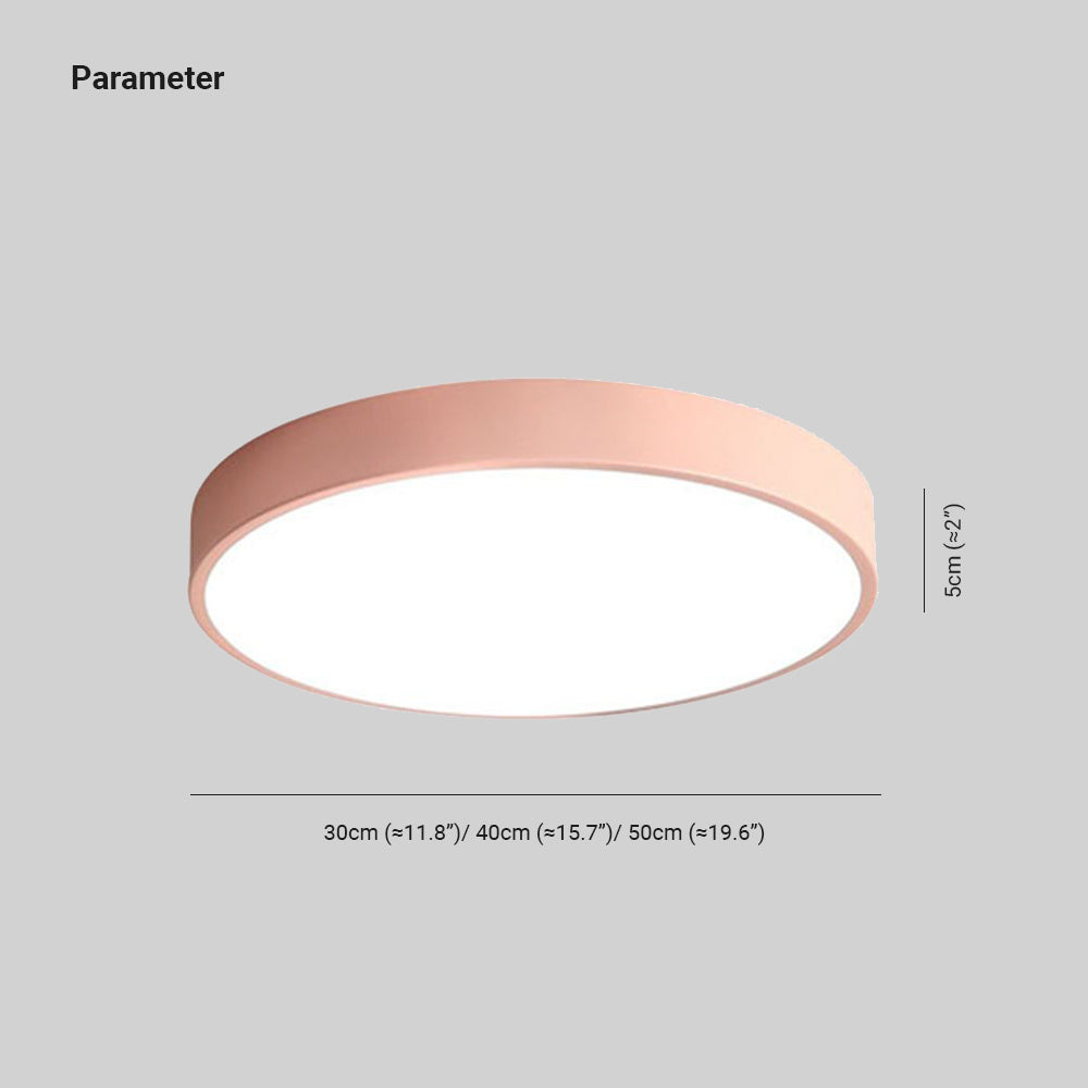 Morandi Moderno LED Plafoniere Rotondo Circolare Semplice Giallo/Blu/Verde/Rosa/Grigio Soggiorno/Camera da Letto