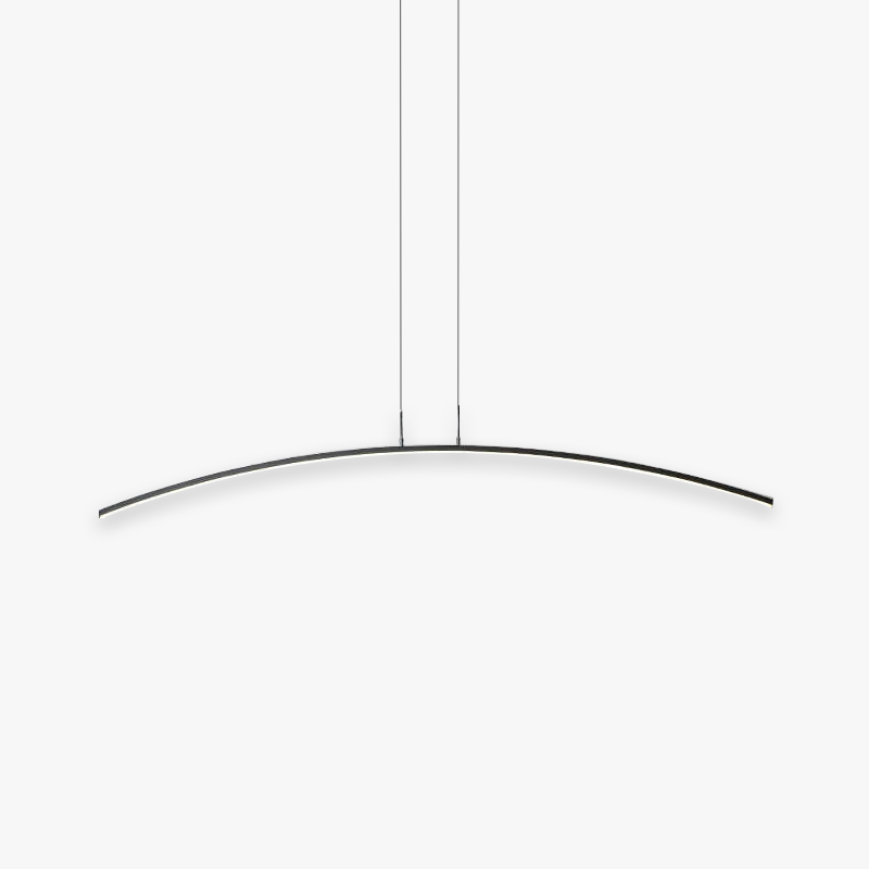 Edge Moderna LED Curvo Lineare Lampada a Sospensione Nero/Bianco Sala da Pranzo/Soggiorno/Camera da Letto