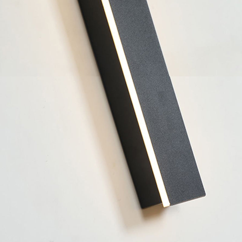 Edge Applique da Esterni Metallo Nero Lineare Balcone/Terrazza Minimalista