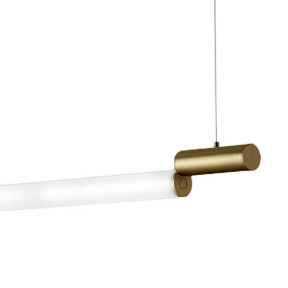 Edge Minimalista LED Lampade a Sospensione Metallo/PVC Oro Lineare