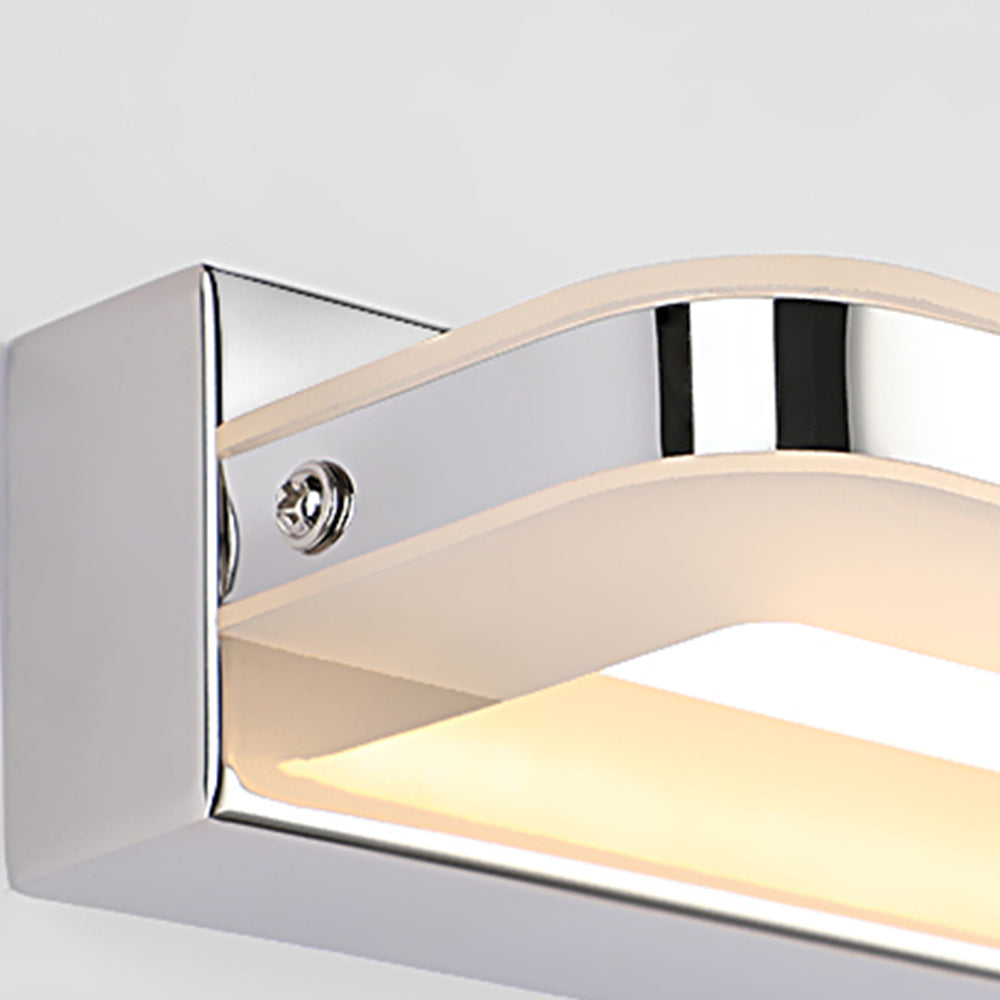 Leigh Nordico LED Lineare Metallo Specchio Anteriore Applique Cromo/Nero Bagno