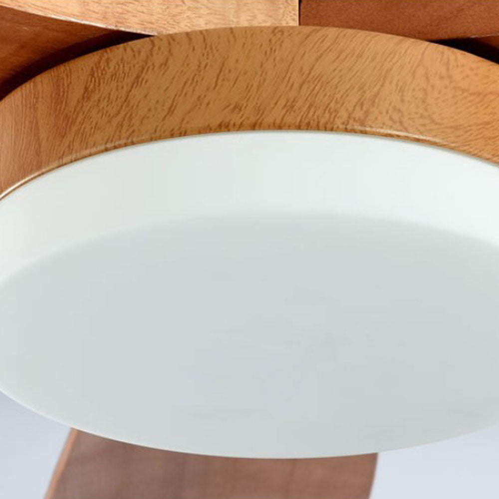 Ozawa Ventilatori da Soffitto LED Metallo Acrilico Legno Soggiorno