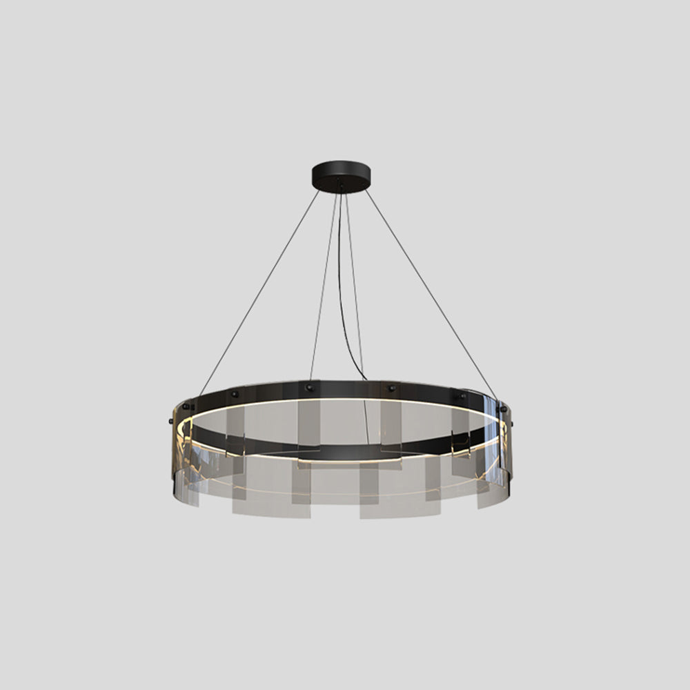Evette Moderne LED Lampade a Sospensione Metallo Nero Anello Sala da Pranzo/Soggiorno/Camera da Letto