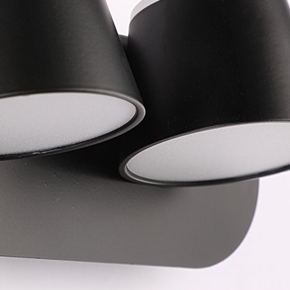 Cooley Design LED Metallo Applique Nero Metallo Soggiorno/Camera da Letto