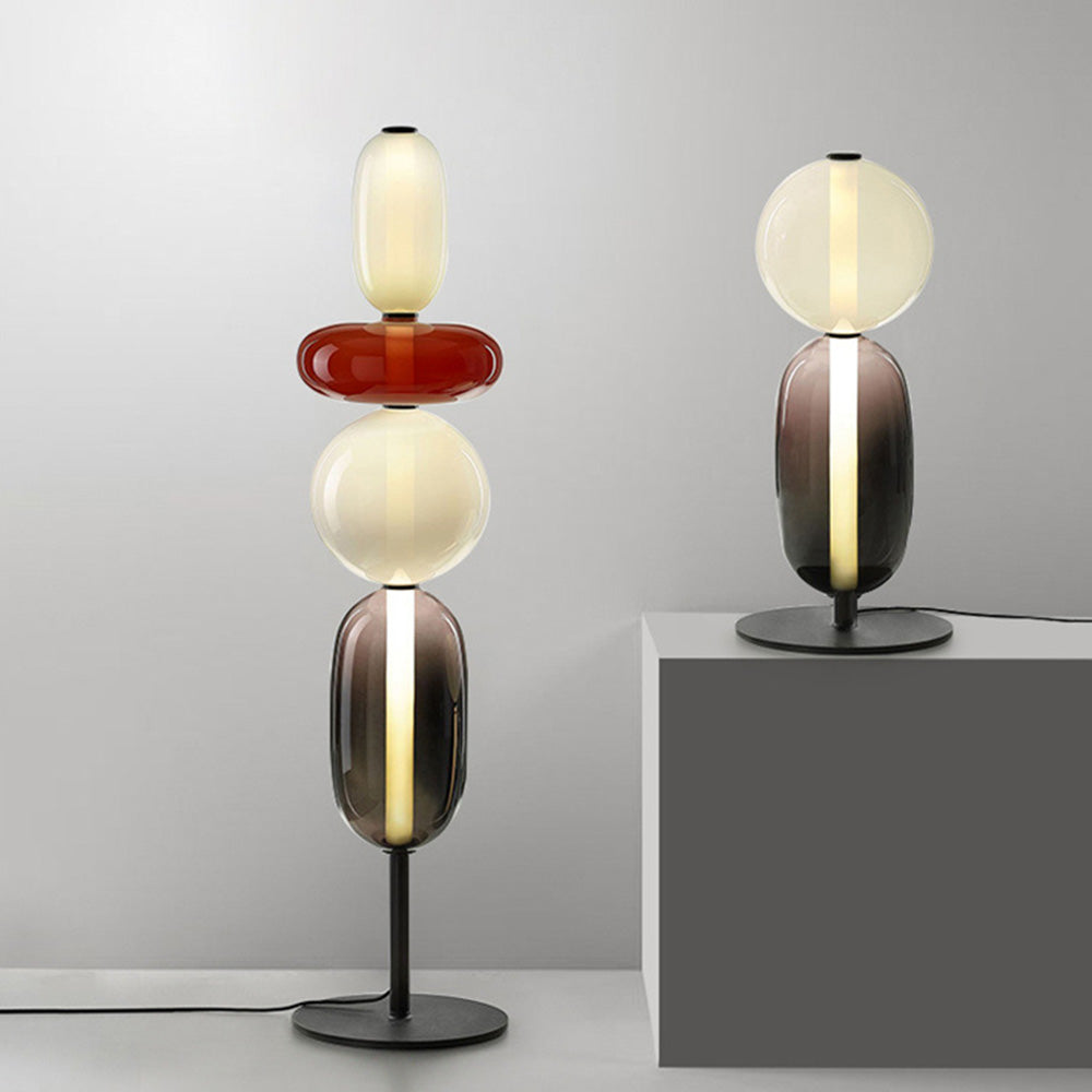 Morandi Moderne Lampada da Terra Metallo/Vetro Bianco/Nero/Rosso