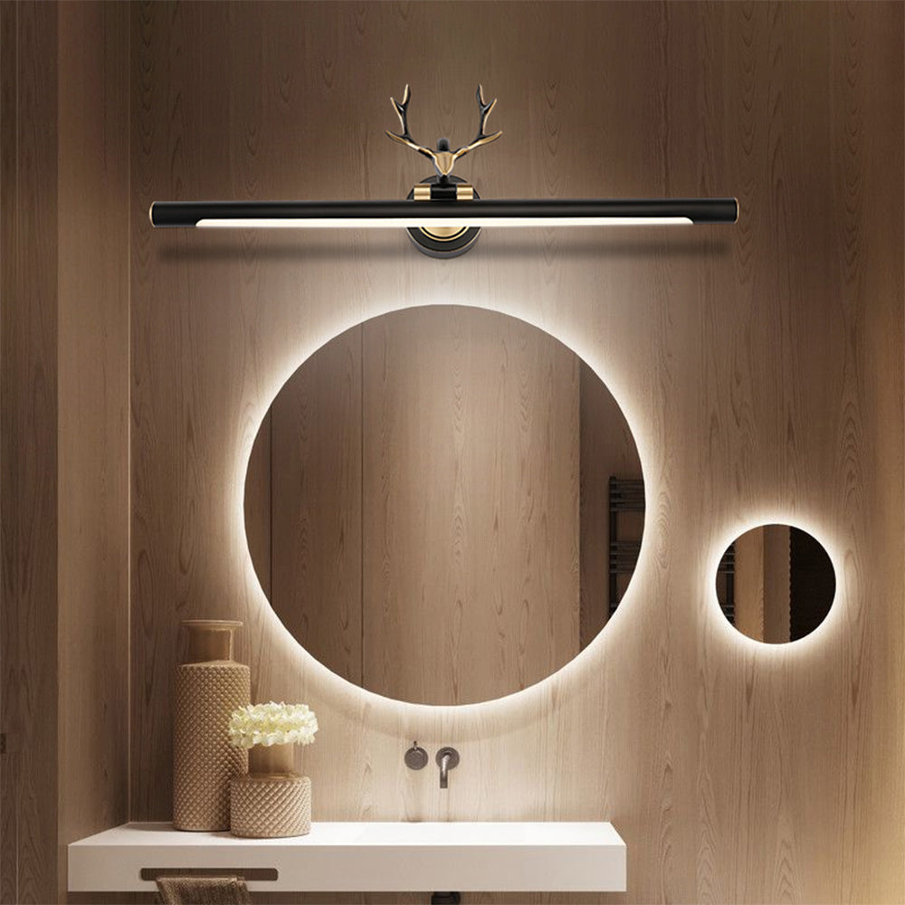 Leigh Moderno Design Cervo LED Applique Metallo Oro Specchio Bagno