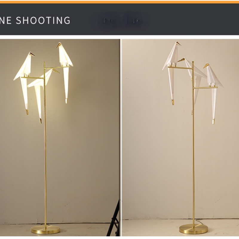 Clifford Moderno LED Design Lampada da Terra Oro Uccello Metallo Sala da Pranzo/Soggiorno/Camera da Letto