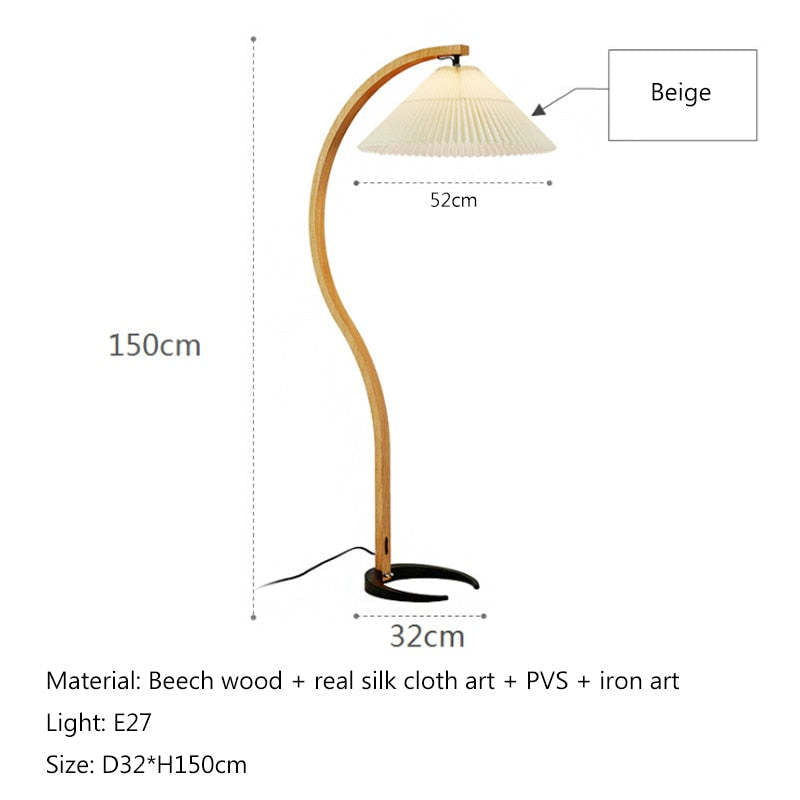Ozawa Minimalista LED Lampada da Terra Metallo Legno Arco Soggiorno/Camera da Letto