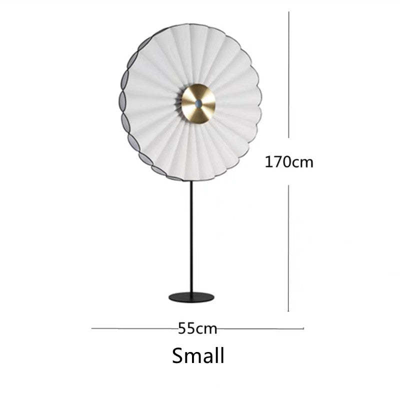 Chan Moderno LED Fiore Speciale Metallo/Carta Artificiale Lampada da Terra Bianco/Blu Soggiorno/Camera da Letto