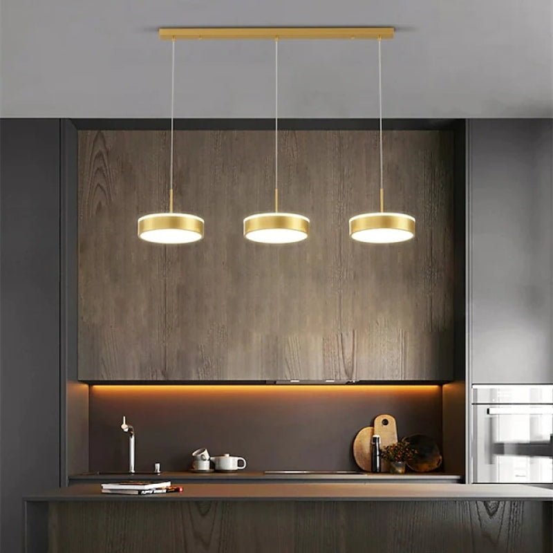 Raheel Moderni LED Lampade a Sospensione Metallo/Acrilico Nero/Oro Bar/Cucina
