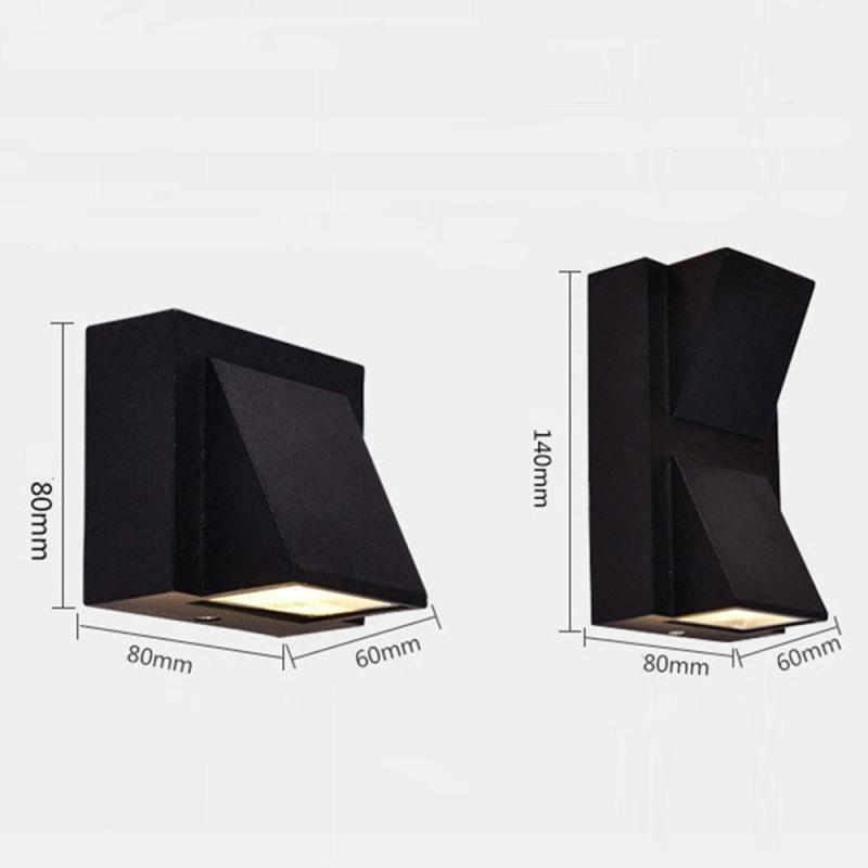 Orr Moderna Minimalismo LED Applique da Esterni Metallo Nera Piccolo Corridoio/Giardino