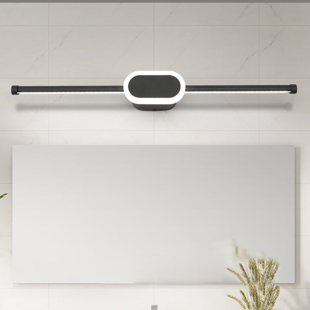 Edge Minimalismo LED Applique Bianco/Nero Rettangolare Moderno Specchio Bagno