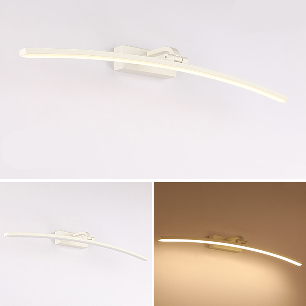 Edge Minimalismo Classico LED Applique Metallo Bianco/Nero Specchio Bagno