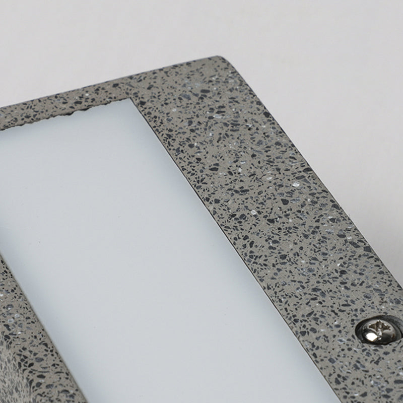 Edge Semplice Rettangolare LED Applique da Esterni Nero/Bianco Metallo Acrilico Giardino