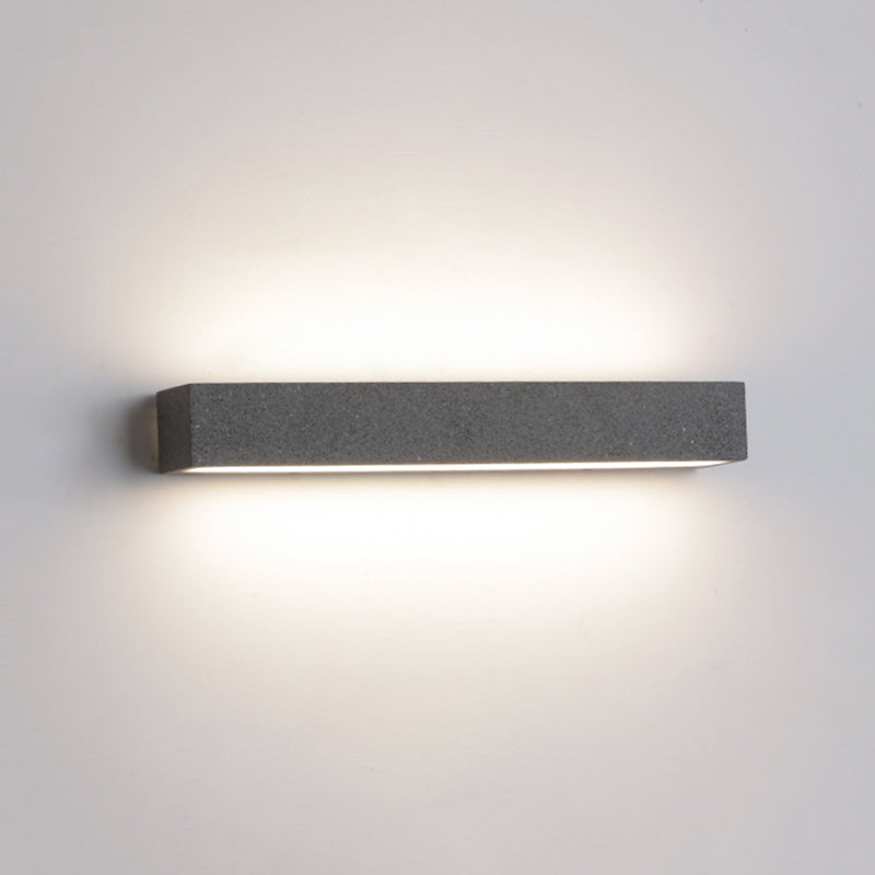 Edge Semplice Rettangolare LED Applique da Esterni Nero/Bianco Metallo Acrilico Giardino