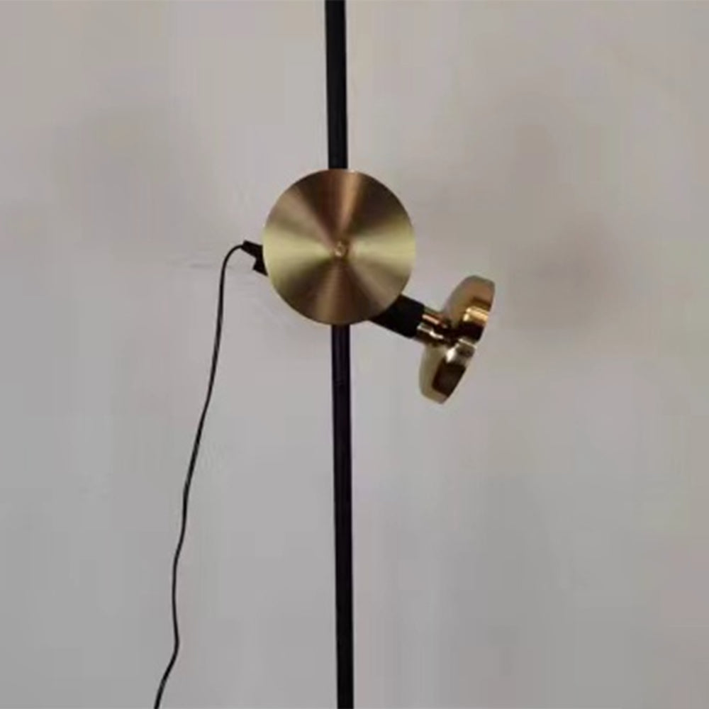 Salgado Moderne LED Lampada da Terra per Proiettori Metallo Nero