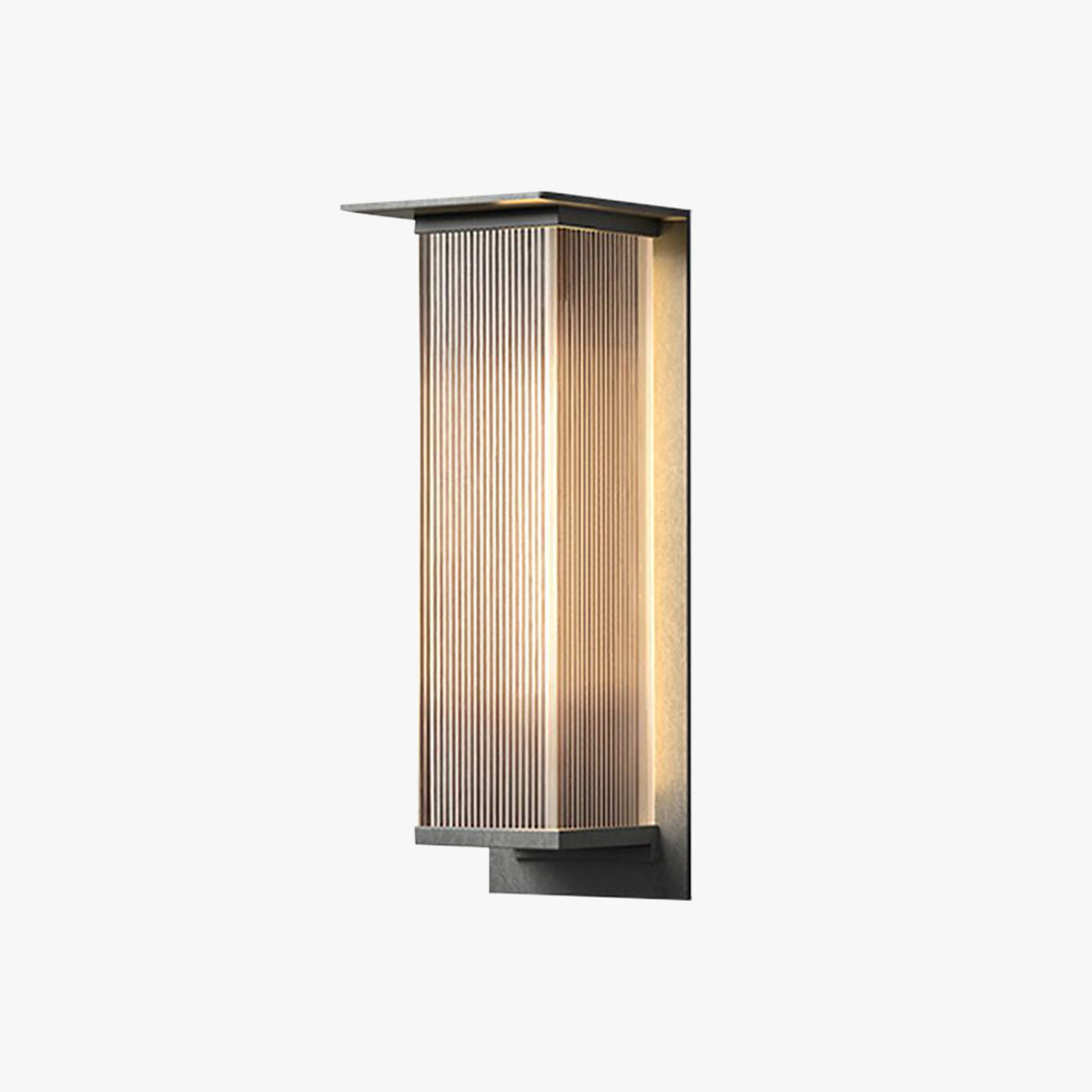 Orr Moderno Rettangolare LED Applique da Esterno Nero Metallo Corridoio/Giardino