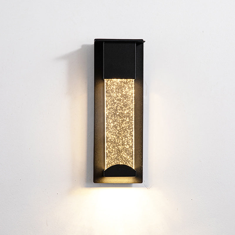 Orr Moderne LED Lampade da Esterno Metallo/Acrilico Nero Rettangolare Luci Fisse/Sensori