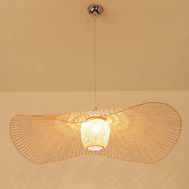 Muto Naturale LED Lampade a Sospensione Rattan Metallo Oro Soggiorno/Camera da Letto/Sala da Pranzo