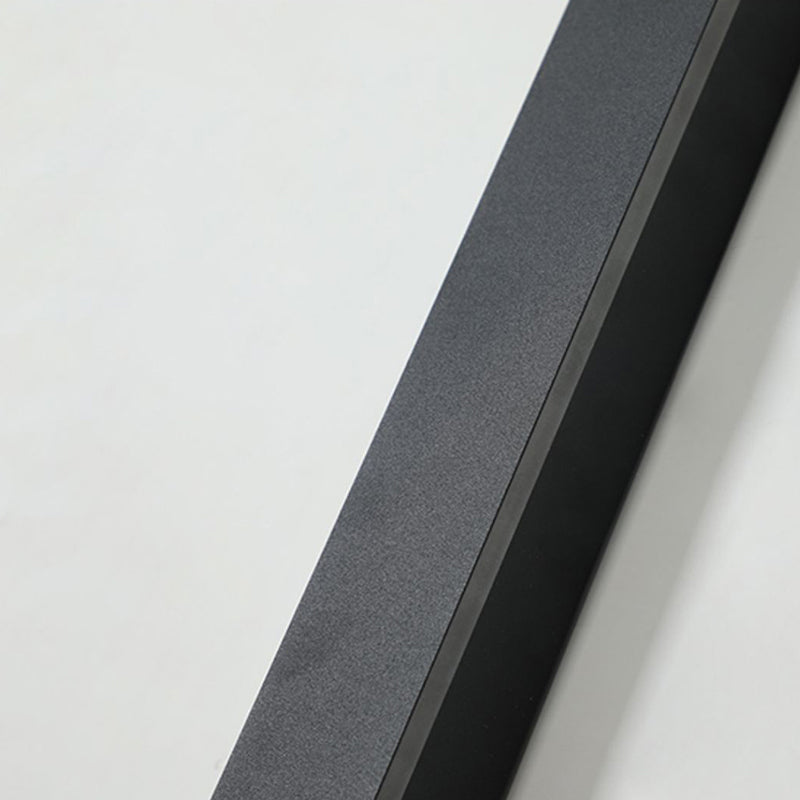 Edge Applique da Esterni Metallo Nero Lineare Balcone/Terrazza Minimalista