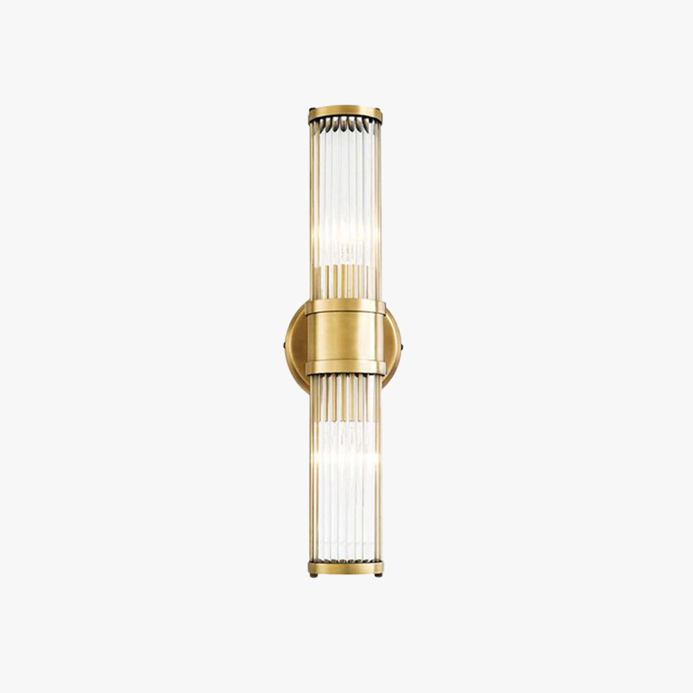Leigh Classico LED Applique Americano Cilindrico Elegante Oro Vetro/Metallo Bagno