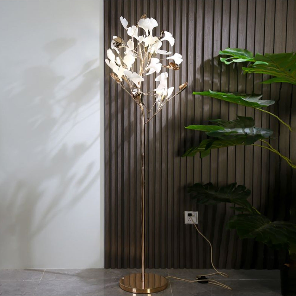 Olivia Moderni LED Lampade da Terra Foglie Ceramica Metallo Oro Soggiorno/Camera da Letto/Sala Studio