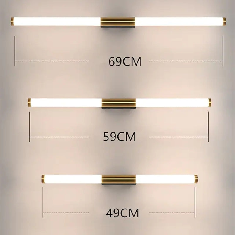 Leigh Moderno LED Applique Metallo Linea Acrilico Oro Soggiorno/Camera da Letto