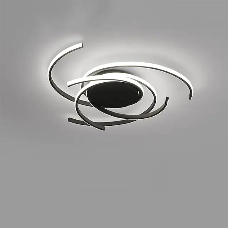Lacey Moderno LED Minimalismo Multi Arco Tipo Linea Plafoniere Nero/Bianco Metallo Soggiorno/Camera da Letto