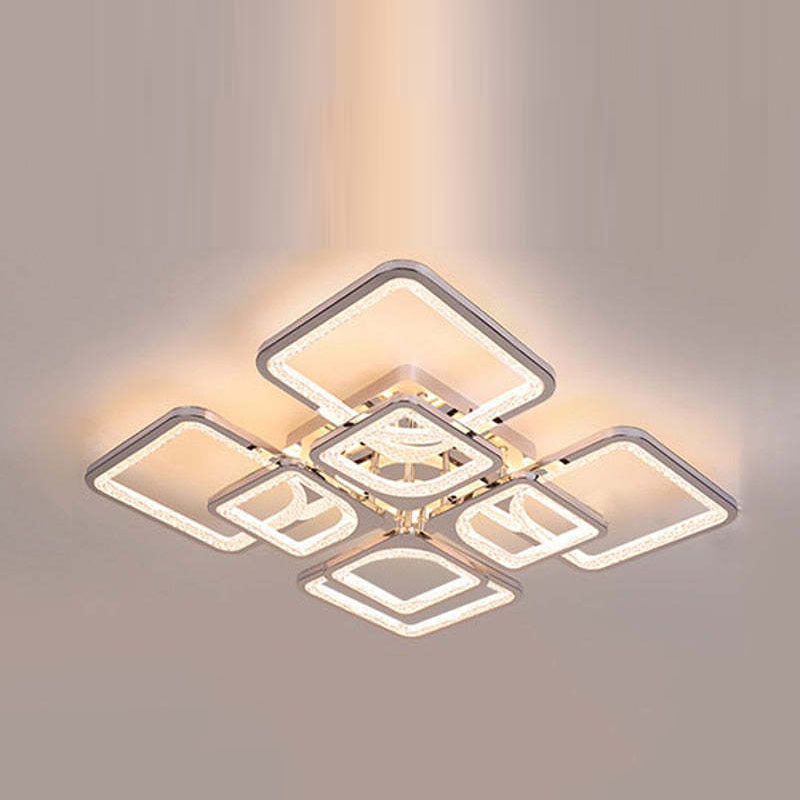 Lacey LED Plafoniera Quadrata,Bianco,Metallo/Acrilico