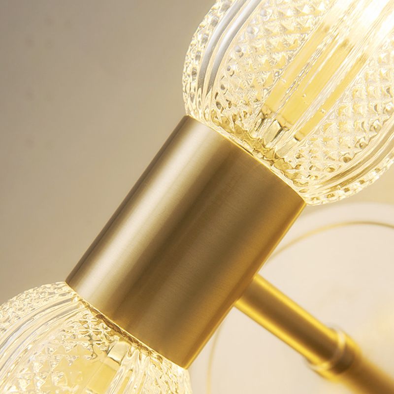 Hailie Design LED Classico Applique Vetro Globo Oro Trasparente Lusso Soggiorno/Camera da Letto
