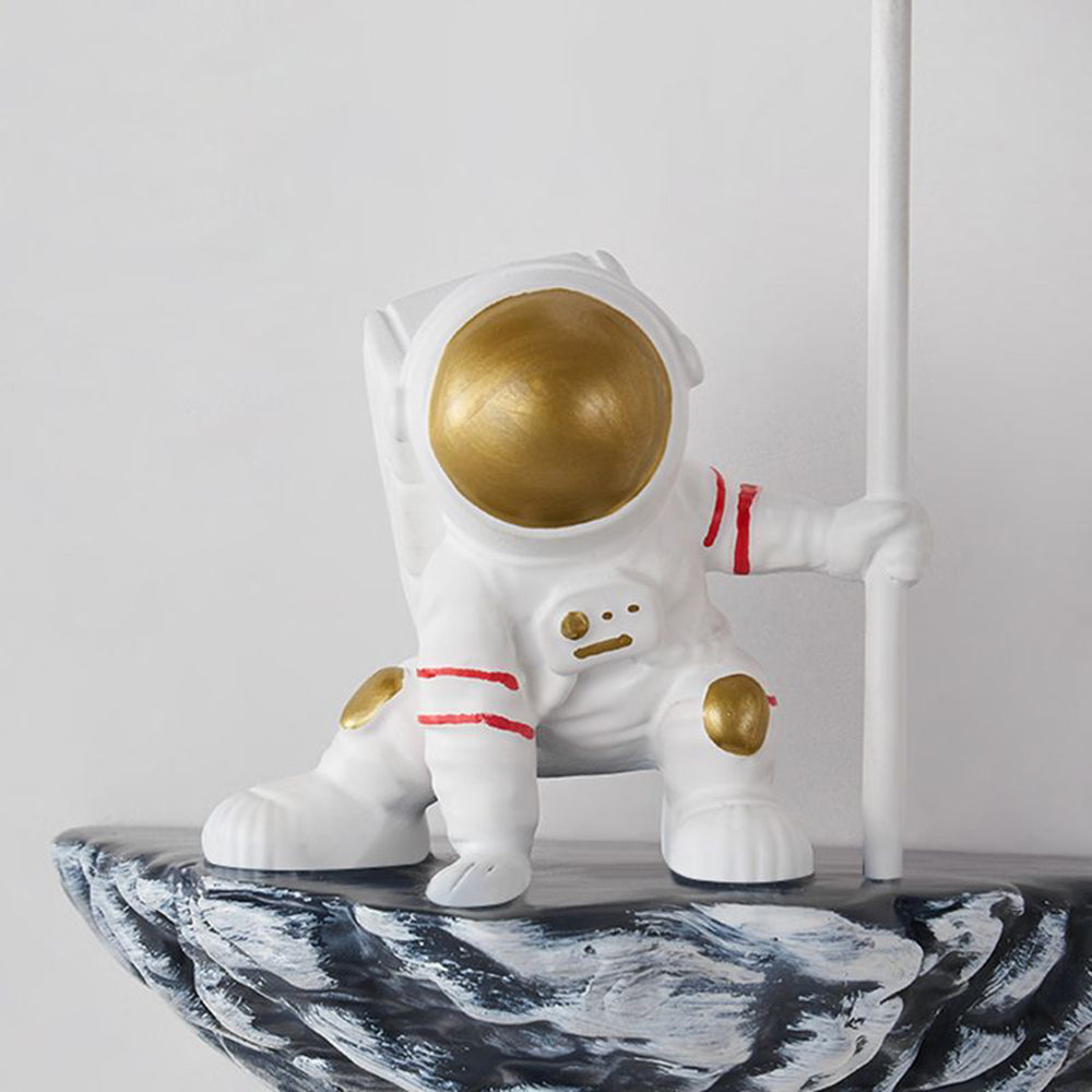 Fateh Design LED Astronauta Decorativo Applique Metallo Vetro Acrilico Bianco/Blu-Bianco Soggiorno/Camera da Letto