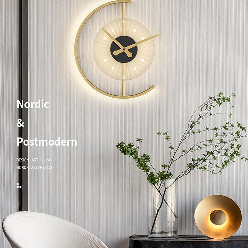 Nielsen Moderno LED Applique Orologio Minimalismo Design Metallo Soggiorno/Camera da Letto