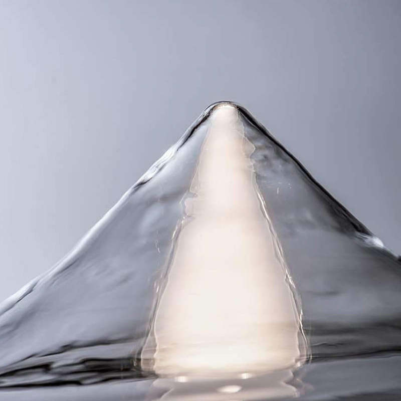 Herbert Moderna Montagna LED Lampada a Sospensione Vetro Metallo Trasparente Camera da Letto