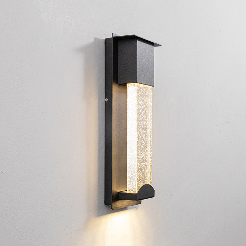 Orr Moderne LED Lampade da Esterno Metallo/Acrilico Nero Rettangolare Luci Fisse/Sensori