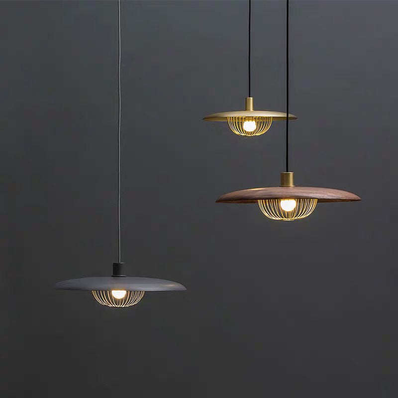 Cairns Moderno LED Lampada a Sospensione Metallo Oro/Marrone/Grigio/Nero/Legno Sala da Pranzo/Soggiorno/Camera da Letto