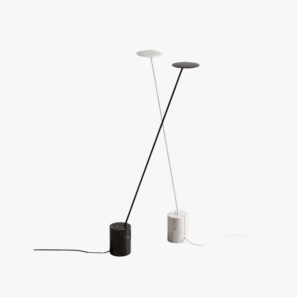 Valentina Design LED Lineare Lampade da Terra Bianco/Nero Metallo Soggiorno/Camera da Letto